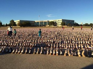 Fort Hood has put a boot on the ground for every American life lost in Iraq and Afghanistan. A powerful memorial. 