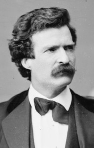Mark Twain, detail of photo by Mathew Brady, February 7, 1871